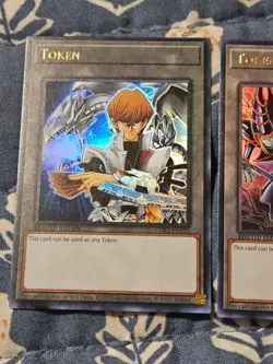 Yugi + Kaiba + Joey 3 Card ULTRA HOLO Rare Token Set LDK2-ENT Yugioh - Image 2