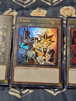 Yugi + Kaiba + Joey 3 Card ULTRA HOLO Rare Token Set LDK2-ENT Yugioh - Image 3
