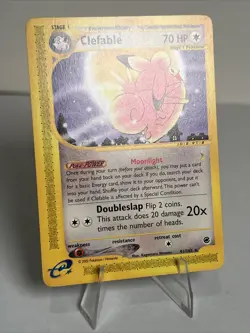 NM- Clefable 41/165 Regular/Non-Holo Expedition AUTHENTIC Pokemon Card - Image 1