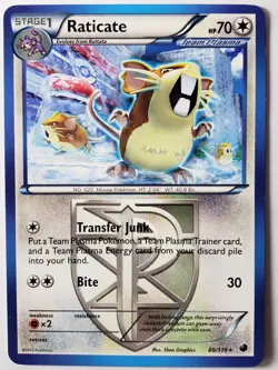 Raticate 88/116 LP - RARE Non Holo Plasma Freeze Pokemon Card - $2 Combined Ship - Image 1