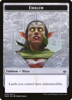 Nissa, Who Shakes the World Emblem [War of the Spark Tokens] Lightly Played - Image 1