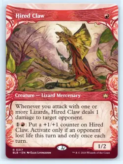 MTG Hired Claw (Showcase) R Bloomburrow 317 NM - Image 1