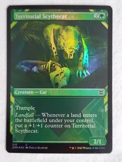 Territorial Scythecat 310 (Showcase) Zendikar Rising Foil Magic the Gathering - Image 1