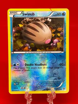 Pokemon TCG Swinub Black & White 26/135 Plasma Storm Reverse Holo 2012 LP - Image 1