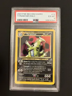 PSA 6 2001 Pokemon Tyranitar 12/75 Neo Discovery Holo EX/MT 💎 - Image 2
