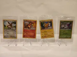 pokemon build a bear promos eevee, charmander, pikachu set of 4 sealed NM - Image 1