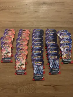 Lot Of 30 Pokemon Scarlet & Violet Temporal Forces Sleeved Booster Packs - Image 1