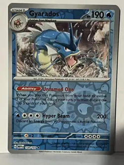 Gyarados Reverse Holo 130/165 SV: Scarlet & Violet 151 NM Pokemon Fast Ship - Image 1