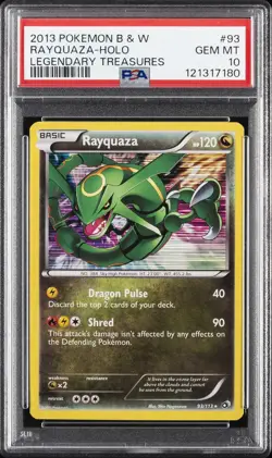 2013 POKEMON B&W LEGEND TREASURES #93 RAYQUAZA-HOLO PSA 10 - Image 1