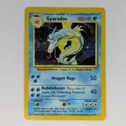 Gyarados 6/102 Holo Rare Base Set Pokemon TCG Card WOTC MP/LP Vintage - Image 1