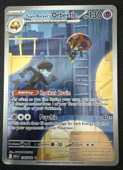 Pokemon TCG Team Rockets Orbeetle Destined Rivals 198/182 Illustration Rare Card - Image 1