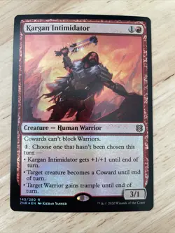 MTG Kargan Intimidator Zendikar Rising #145/280 FOIL Rare NM/M - Image 1