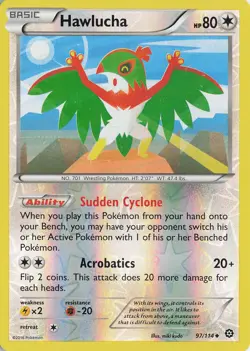 Hawlucha Reverse Holo Uncommon - XY - Steam Siege #97/114 Pokemon TCG - Image 1