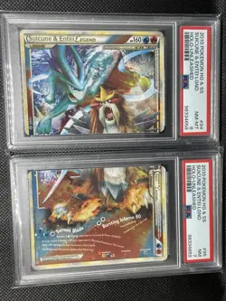 Pokemon Suicune & Entei Legend Holo HGSS Unleashed PSA 7 PSA 8 Ultra Rare #94&95 - Image 1