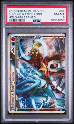 Pokemon Suicune & Entei Legend Holo HGSS Unleashed PSA 7 PSA 8 Ultra Rare #94&95 - Image 2