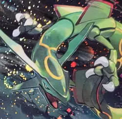 Pokemon Rayquaza Black Star Promo SWSH029 Holo Swirl Holo Bleed PSA 9 Mint - Image 2