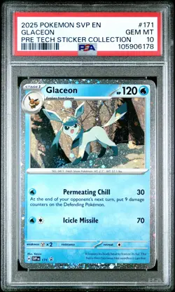2025 POKEMON SVP EN-SV BLACK STAR PROMO #171 GLACEON PSA 10 - Image 1