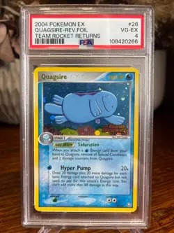 Vintage Pokemon - Team Rocket Returns Ex Quagsire 26/109 - Rev.Foil PSA 4 - Image 1