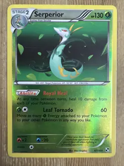 Pokemon - Serperior 6/114 Reverse Holo Rare Black and White Base MP - Image 1