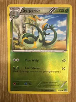 Serperior - 5/114 - Reverse Holo Rare DMG, English Pokemon Black and White - Image 1