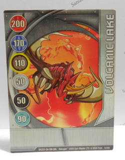 Bakugan Card - Volcanic Lake- Silver Gate Card - BA203 - 8/48b - 2008 - Image 1
