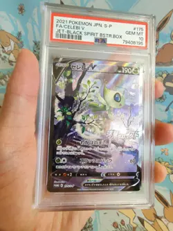 Celebi V Jet-Black Spirit Full Art Japanese 2021 Pokemon Card 175 S Promo PSA 10 - Image 3