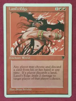 Magic The Gathering CHRONICLES LAND'S EDGE red card MTG - Image 1