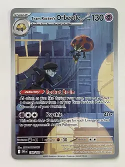 Team Rockets Orbeetle 198/182 Destined Rivals Illustration Rare Pokemon Card- NM - Image 1