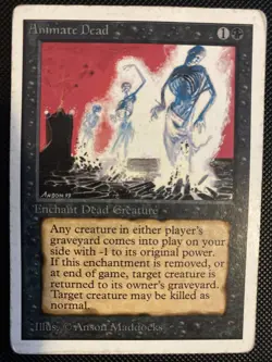 English - MTG Animate Dead - HP - Unlimited Edition - Image 1