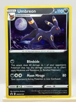 Pokemon TCG Umbreon SWSH129 SWSH: Sword & Shield Black Star Promo Holo - NM - Image 1