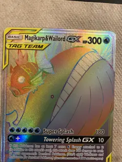Magikarp & Wailord Gx 183/181 Secret Rare SM: Team Up Pokemon TCG (VLP) - Image 4