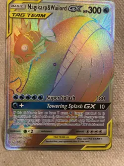 Magikarp & Wailord Gx 183/181 Secret Rare SM: Team Up Pokemon TCG (VLP) - Image 5