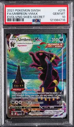 Pokemon 2021 Umbreon VMAX 215/203 Alt Art Evolving Skies GEM MINT PSA 10 - Image 1