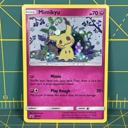 *Swirl* Mimikyu Promo SM163 Team Up Blister Pokemon Card Sun & Moon - Image 1