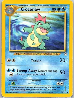 Croconaw 32/111 Non Holo Neo Genesis - Pokemon Card - LP - Image 1