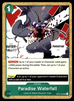 PARADISE WATERFALL OP01-057 UC ROMANCE DAWN 2022 ONE PIECE CARD GAME NM - Image 1