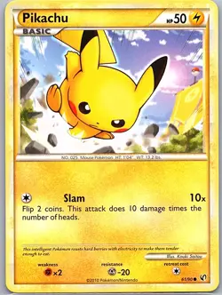 Pikachu 61/90 Non Holo Undaunted - Pokemon Card - NM - Image 1