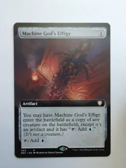 MTG Machine God's Effigy (BRC) The Brothers' War Extended Art Regular Rare 063 - Image 1