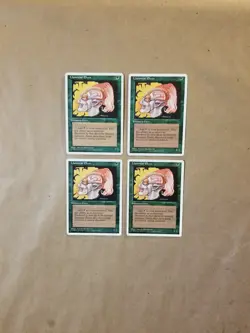 MTG Magic 4th Edition X4 Llanowar Elves (LIGHTLY PLAYED) Old School Cool! - Image 1