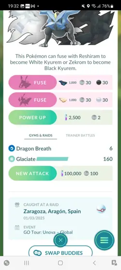 Pokemon Go Shiny Legendary Kyurem - Image 2