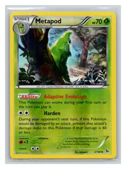 Pokemon TCG Metapod 2/106 XY - Flashfire Reverse Holo LP - Image 1