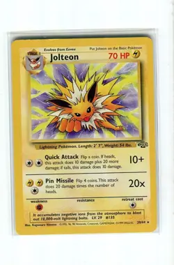 JOLTEON #20 POKEMON JUNGLE 1999 MINT/NEAR MINT - Image 1