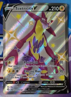 Pokemon - Toxtricity V - SV112/SV122 SWSH Shining Fates Shiny Vault Card NM-Mint - Image 1