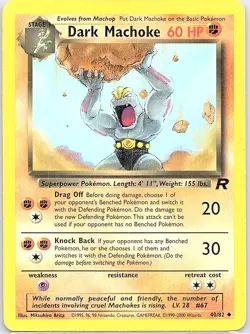 Dark Machoke 40/82 Non Holo Team Rocket - Pokemon Card - LP - Image 1