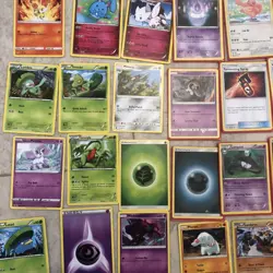 Pokemon Card Lot Of 100 With Collectors Tin Mixed Years Energy & Trainers - Image 3