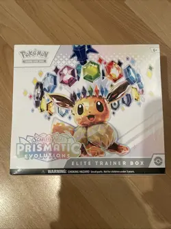 Pokemon Prismatic Evolutions ETB Sealed Elite Trainer Box SMALL RIP IN CORNER - Image 1