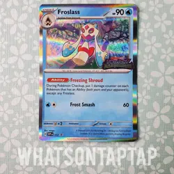 Pokemon Card Froslass 117 Black Star Promo SV Twilight Masquerade Prerelease LP - Image 1