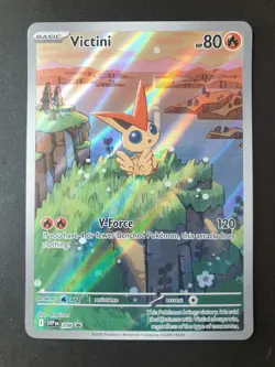 Victini 208/SVP Illustration Rare Black Star PROMO Pokemon Card | DENT - Image 1