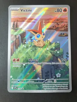 Victini 208/SVP Illustration Rare Black Star PROMO Pokemon Card | EXC (1) - Image 1