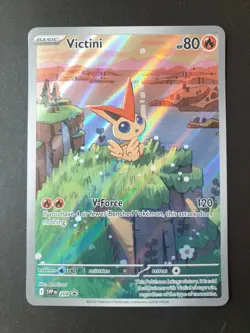 Victini 208/SVP Illustration Rare Black Star PROMO Pokemon Card | EXC (2) - Image 1